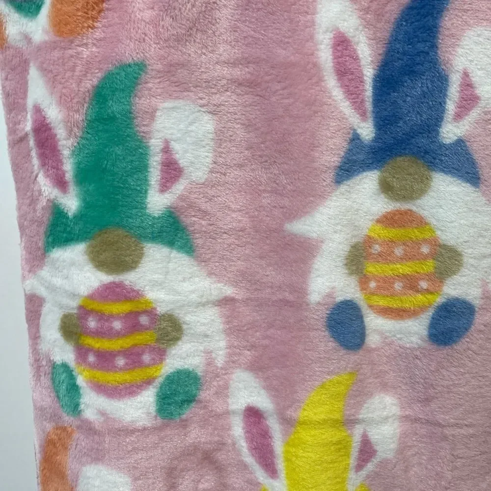 Heyaday Home Gnome Easter Plush Throw NWT